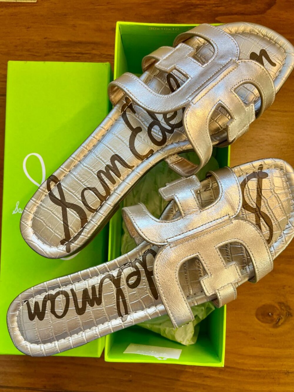 Sam Edelman Sandals size 11m leather gold - silver